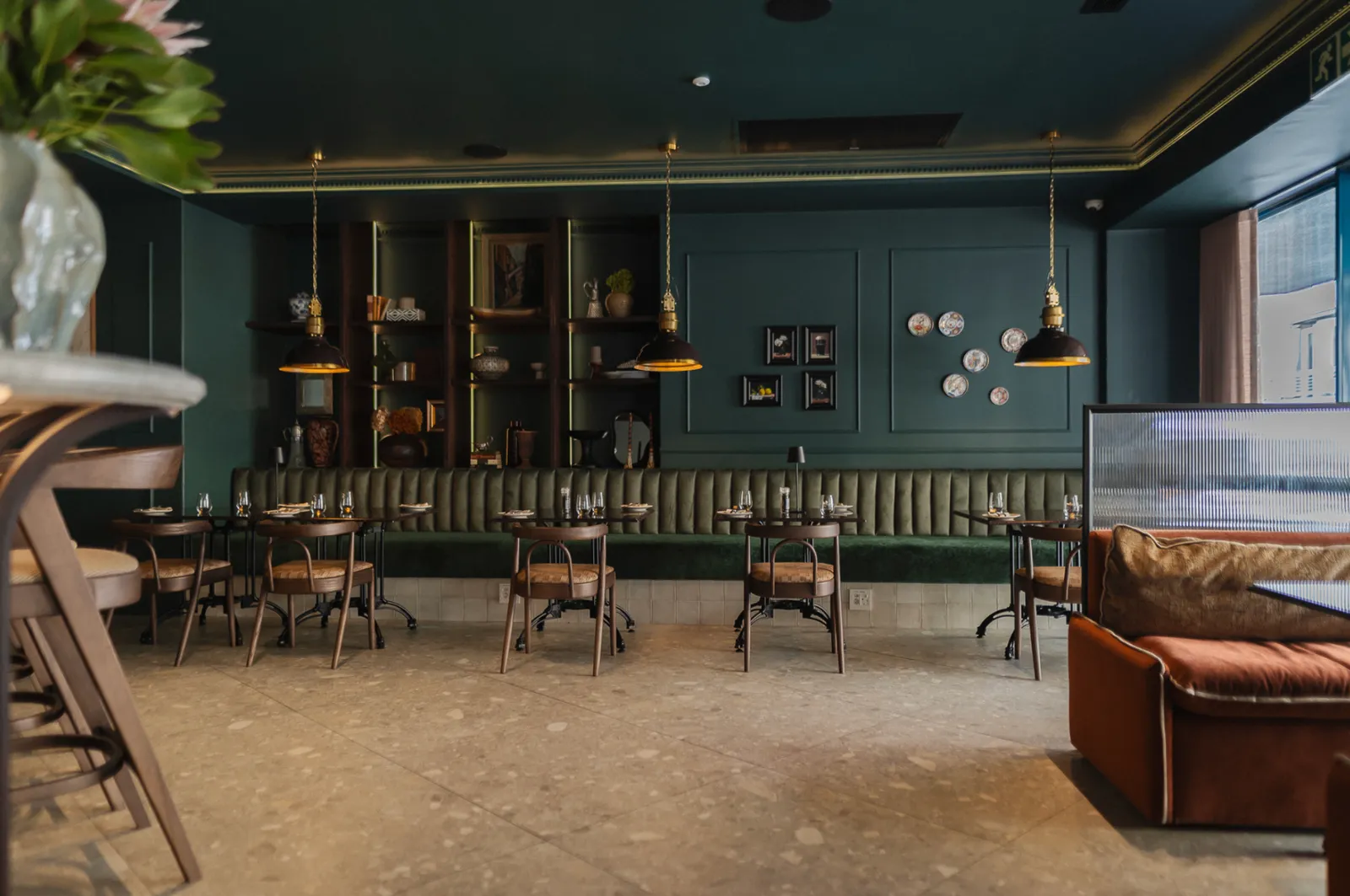 Noah Cape Town main dining room interior with timber tables on Loop Street