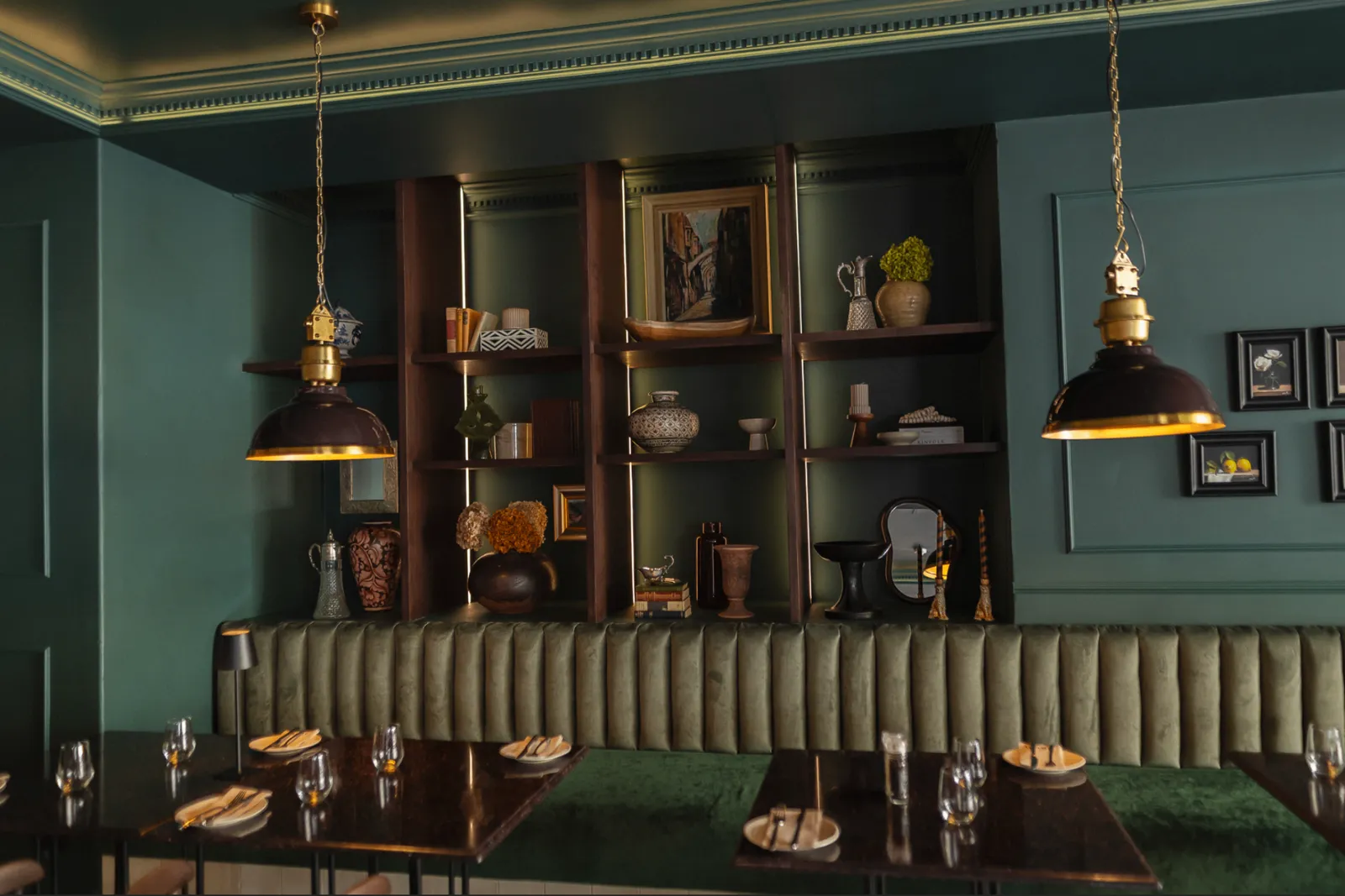 Noah Cape Town interior styling with curated shelving, ceramics and warm wood tones
